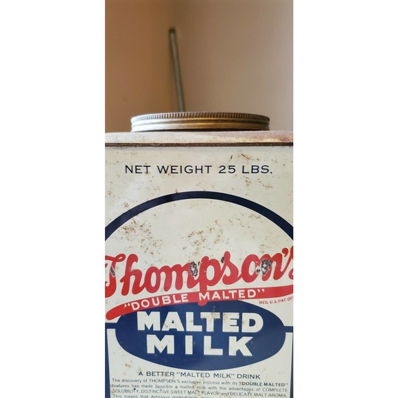 Vintage Thompson's Malted milk can - Picture 5 of 8